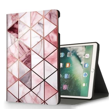 RUUHLJLET for Microsoft Surface Go 4/3/2/1-10.5" 2021 Tablet Case,Auto Wake/Sleep,Adjustable Stand Protective Cover - Marble