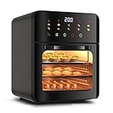 Air Fryer Oven, 8-in-1 Steam Air Fryer with Convection Heating, Large Capacity Countertop Oven, Digital Touch Control, Dehydrate, Bake, Roast, Reheat, Family Size Air Fryer Oven, 70-200°C
