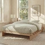 Yechen Queen Wood Platform Bed Frame, Queen Size Platform Bed Frame with Wooden Slats, 10 Min Tool Free Assembly, Japanese Joinery, 8" Under-Bed Storage, No Box Spring Needed, Natural Oak