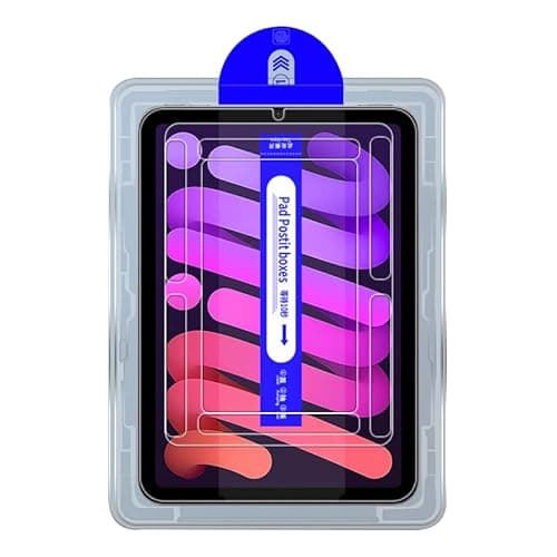 Kepuch Tempered Glass Screen Protector Transparent Compatible for iPad Mini 6 2021 8.3", with Auto-Alignment Tool