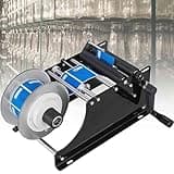 TYBJLXF Manual Round Labeling Machine,Adjustable Label Dispenser for Glass Plastic Metal Bottles,30 Times/Minute