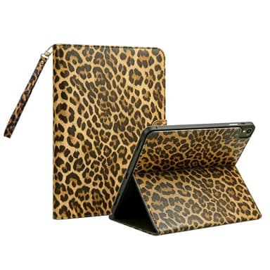 Case for iPad (A16) 11th Generation 11 Inch 2025 iPad 10th Generation 10.9 Inch 2022, Built-in Pencil Holder Heavy Duty Shockproof Smart Auto Sleep/Wake Leopard Print Folio Protective Cover