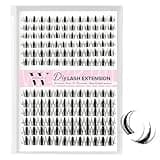 WLFRHD Fairy Lash Clusters 144pcs DIY Wispy Manga Style Natural Look Manga Eyelash Clusters D Curly Cluster Eyelash Extensions Individual Anime Lash Extension with Invisible Thin Band(8-16mm-Mixed)