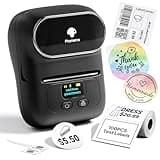 Phomemo M110 Label Makers - Barcode Label Printer Bluetooth Label Maker Portable Thermal Printer for Small Business, Address, Barcode, Logo, Clothing, Mailing, Sticker Printers for Phone & PC, Black