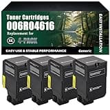 006R04616 Toner Cartridges Work for Xerox VersaLInk C620 C625 Printers, High-Capacity 9000 Pages, Clear Lines (4 Pack Black)