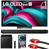 LG 65 Inch C5 Series OLED evo 4K UHD Smart webOS TV (2025) OLED65C5PUA Bundle with HWQ800H 5.1.2 ch. Q-Series Soundbar System, 2X HDMI Cable and Deco Gear Home Theater Beginner's Guide