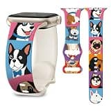Silicone Watch Band Compatible with Apple Watch 38mm 40mm 41mm 42mm, Adjustable Soft Replacement Strap for iWatch Series 11 10 9 8 7 6 5 4 3 2 SE Ultra/Ultra 2, Women (Colorful Dog Grid)