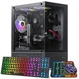 SHOWKINGS Prebuilt Gaming PC Desktop Computer, Intel Core I5 up to 3.6GHz, RX 550 4G Graphics Card, 16G RAM, 512G SSD,Wi-Fi for Game Design and Office