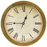 Vestamore Hidden Compartment Clock, Diversion Safe Wall Clock with Roman Numerals, Gold Vintage Decorative Clock, 10.2 in Valuables Storage for Home, Office, Living Room Decor