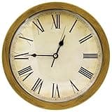 Vintage Wall Clock with Hidden Compartment, 10.2 inch Diversion Safe for Valuables Storage, Decorative Roman Numeral Clock for Home Office Decor, Gold