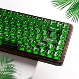 Womier Green Jelly Keycaps, Clear Shine Through Keycaps for Mechanical Keyboard, Feel Forest Custom Keycap Set 60 65 75 100 Percent for Cherry MX,Outemu,Gateron Mechanical Keyboards, MDA Profile
