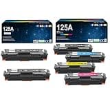 125A Toner Cartridges Works with HP Color LaserJet CM1312nfi CM1312 MFP,CP1215, CP1515, CP1518ni (3-Black,1-Cyan, 1-Magenta, 1-Yellow)