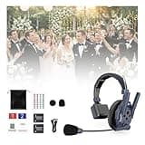 SYNCO XTALK Master 1 User Wireless Intercom Headset System, Wedding Planner Headset 500m/1640ft Range ENC 2.0 Noise Reduction 2.4GHz Full Duplex Intercom Communication Headsets App 15H Battery Life