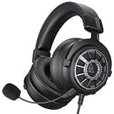 EKSA Gaming Headset with Microphone for PS5 PS4 PC Switch, Over-Ear Headphones with Detachable Noise Cancelling Mic, 50 mm Drivers,3D Stereo Surround Sound, Wired Gaming Headphones-Gift