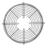 OSOLADY Metal Fan Protective Grill, Finger Safety Guard Cover for 300mm Fan, Wire Mesh Shield, Universal Cooling Accessory for Fridge, Freezer Cabinet Black