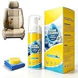 4-in-1 Multi-Enzyme Foam Cleaner, Multipurpose No-Rinse Powerful Cleaning Foam Cleaner, Lemon Fresh Scent, Deep Clean Car Interior, Kitchen Grease, Bathroom Tiles, Sofa Upholstery (2PCS)