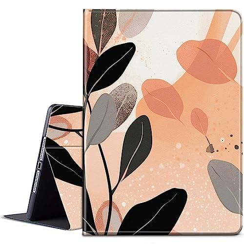BPQOJB for iPad mini 6 Case for iPad mini 6th Generation Case with Adjustable Stand & Auto Wake/Sleep Feature Smart Protect Cover for iPad mini 6th Gen 8.3 inch 2021 - Colorful Leaf