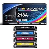 Knyonaxy 218A Toner Cartridge Compatible for HP 218A W2180A 218X W2180X High Yield for Color LaserJet Pro MFP 3301cdw 3301fdw 3301sdw 3201dw Printers,K/C/M/Y-4pack