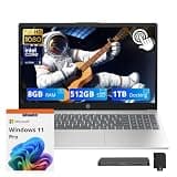 HP 15.6" FHD Touchscreen Laptop, Intel Ultra 5 125H, 8GB DDR5, 1.5TB Storage (512GB SSD+1TB Docking Station Set), Intel Arc Graphics, Numeric Keypad, HD Webcam, Wi-Fi 6, Windows 11 Pro, Silver