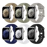 THWALK 6 Pack Sport Bands Compatible with Apple Watch Band Ultra 3/2/1 49mm, Series 11/10 46/42mm, 9/8/7 45/41mm, SE/6/5/4 44/40mm, 3/2/1 42/38mm for Women Men