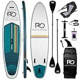 Roc Inflatable Stand Up Paddle Board 10' 6" with Premium SUP Paddle Board Accessories, Wide Stable Design, Non-Slip Comfort Deck for Youth & Adults (Celestial W/Kayak Seat)
