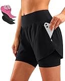 Women's Mountain Bike Shorts 4D Padded Cycling Riding Road Biking Bicycle Biker Cycle Padding UPF 50+ Shorts for Women Zipper Pockets(Black,XS)