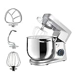 UWYTGF Stand Mixer, 1700W Tilt Head with 6-Speed Adjustable, Includes Agitator, Dough Hook, Egg Beater for Baking, Multi-Function Household Desktop