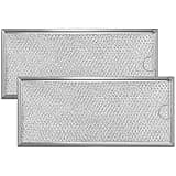 2 Pack Microwave Grease Filter Compatible with Whirlpool and GE Microwaves - WB06X10596 Microwave Oven Grease Filter Approx 13.3" x 5.7"