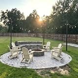 PURPLE LEAF HDPE Adirondack Chairs Set of 6 with Cup Holders, Champagne