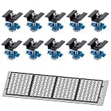 10pcs Mid Clamp for Unistrut Solar Panel Mount, Suitable for 30/35mm Solar Panels, Anti-Corrosion Aluminum with Stainless Steel Bolts & Nuts for RV, Ground, Metal Roof, Tin Roof (Black)