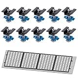 10pcs Mid Clamp for Unistrut Solar Panel Mount, Suitable for 30/35mm Solar Panels, Anti-Corrosion Aluminum with Stainless Steel Bolts & Nuts for RV, Ground, Metal Roof, Tin Roof (Black)