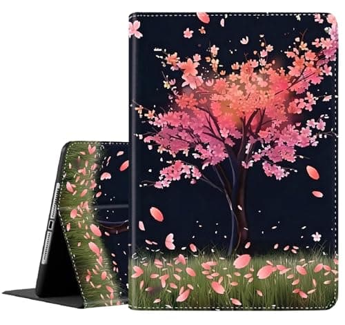 Case for Samsung Galaxy Tab S10 Lite/ S10 FE 2025/ S9 FE 10.9 Inch/ S9 11 Inch 2023, Slim Folding Stand Cover with Auto Wake/Sleep for Galaxy Tab S10 Lite ,Cherry Blossoms