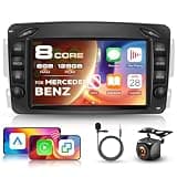 Driauto 8 Core 6G 128G for Mercedes Benz C Class W203 E-W210 CLK-W209 W168 SLK-W170 Radio Android 7 Inch Touchscreen Wireless Carplay Android Auto, Car Stereo for Mercedes Benz Bluetooth DSP GPS WiFi
