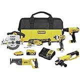 DEWALT 20V MAX Power Tool Combo Kit, 6-Tool Cordless Power Tool Set with Battery and Charger (DCK661D1M1)