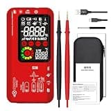 LIBODD S30 USB Charge LCD Color Screen Digital Multimeter Infrared Thermometer True RMS 15V Diode AC DC Voltage Current Tester(Red S30)