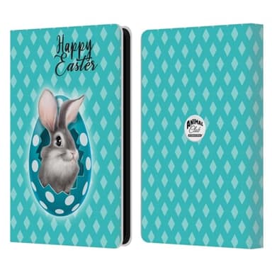 Head Case Designs Officially Licensed Animal Club International Teal-Riffic Easter Bunny Leather Wallet Case Compatible with Kindle Paperwhite 5 (2021)