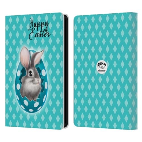 Head Case Designs Officially Licensed Animal Club International Teal-Riffic Easter Bunny Leather Wallet Case Compatible with Kindle Paperwhite 5 (2021)