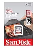 SANDISK Ultra 16GB Class 10 SDHC UHS-I Memory Card up to 80MB/s (SDSDUNC-016G-GN6IN)
