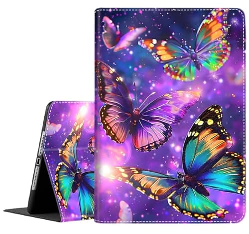 Case for Samsung Galaxy Tab S10 Lite/ S10 FE/ S9 FE 5G 10.9 Inch/Tab S9 11 Inch, Multi-Angle Smart Stand Cover Auto Sleep/Wake for Galaxy S10 Lite, Starry Sky Butterfly