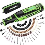 PHALANX Cordless Rotary Tool Kit, 30000 RPM/5 Speed, 8V Engraving Pen with 117 Accessories, Type-C Charging&LED Light, for 3D Printer Sanding, Polishing, Engraving, Wood Carving, Pet Grooming, Crafts