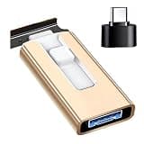 JIOKHESD 4 In1 OTG Mi*/cro USB 3.0 Flash Drive Double Purpose TYPEC Pen Drive Mobile Mi*/cro USB(Golden,128GB)