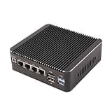 Small Form PC Office Home Business/Desktop Computer Pentium 6405U Processor NO RAM NO PCIE3.0x4 SSD,Fanless Mini PC with Quad 2.5G LAN ,Support 4K Triple Display/HDMI+DP+Type-C/2 SATA3.0/WiFi/5G