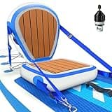 ZAFIED Inflatable Kayak Seat with Back Support, Universal Sturdy Paddle Board Seats for Sit on Top, Adjustable Blow Up Seat with Inflate Nozzle for Kayaking Canoeing Rafting