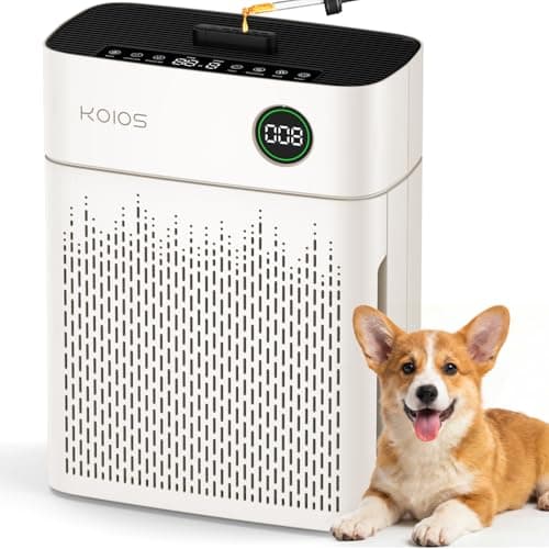 KOIOS Air Purifiers for Home Large Room Up to 2500 sq. ft, H13 HEPA Air Purifier with Washable Filter, PM2.5 AQI, 20dB Sleep Mode, Pet Air Cleaner for Dander, Dust, Pollen, Smoke, Odors, AP2503, Beige