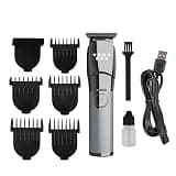 RASRGTRQ High-Power Electric USB Waterproof Hair Clipper for Men(Silver)