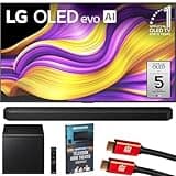 LG 55 Inch G5 Series OLED evo 4K UHD webOS TV with One Wall Design (2025) OLED55G5WUA Bundle with HWQ800H 5.1.2 ch. Q-Series Soundbar System, 2X HDMI Cable and Deco Gear Home Theater Beginner's Guide