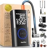 OlarHike Tire Inflator Portable Air Compressor, Smart Dual Hose System, Auto Air Pump for Car Tires, Bike,Bicycle, Motorcycles,Electric Pump with LED Light & Digital Pressure Gauge