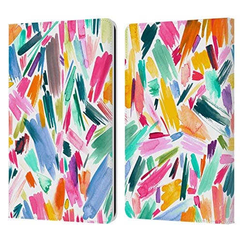Head Case Designs Officially Licensed Ninola Scribble Watercolor Prints Leather Wallet Case Compatible with Kindle Paperwhite 1/2 / 3
