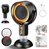 Portable Range Hood Fan Desktop Range Hood with Detachable Filter 2 Speed Exhaust Fan & Large Oil Cup Portable Kitchen Exhaust Fan for Apartment Dorm RV Indoor Cooking BBQ Hot Pot(Golden)