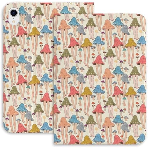 Paukolra Butt Mushroom Modern Abstract Case for iPad iPad mini 5/4/3/2/1(7.9- Inch) iPad mini 6 (8.3-inch, 2021) with Pencil Holder